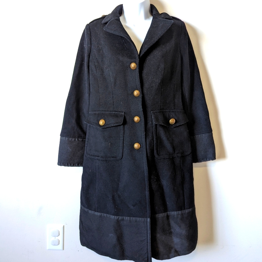 J. Crew Women's 100 percent Wool Military Style Long Jacket